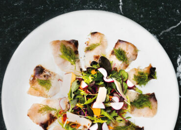 Cured Greater Amberjack Loin with acid summer salad